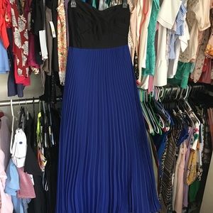 Royal tube top maxi dress